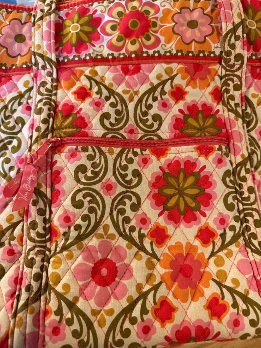 Vera Bradley Retired Folkloric Pattern Large Toggle Tote Bag - Picture 11 of 11